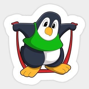 Penguin at Fitness with Skipping rope Sticker